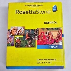 Rosetta Stone‎ Spanish Latin America Levels 1 2 3 4 5 Totale PC Mac Box Set